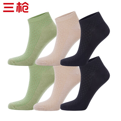 

Three gun socks men 2019 spring&summer new mens casual socks mens cotton socks sports socks sweat-absorbent breathable mens casual socks 3 pieces mixed color 1 24-26