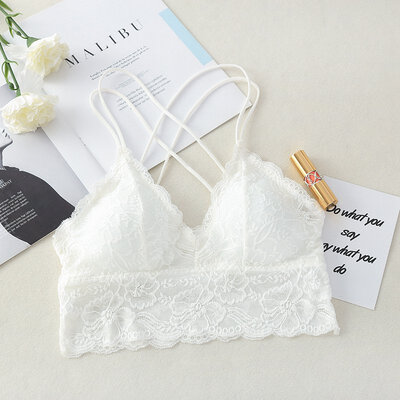

Women Thin Lace Decoration Sexy Fashion Casual Gathered Wrap Chest Tube Top Ladies Bra Vest Underwear