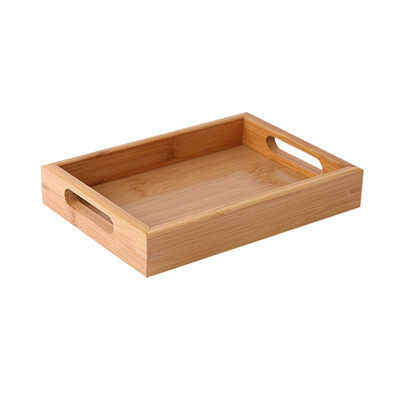 

Home Natural Wood Wooden Tray Plate Holder Bowl Fruit Food Service Dinnerware Tableware Placemat