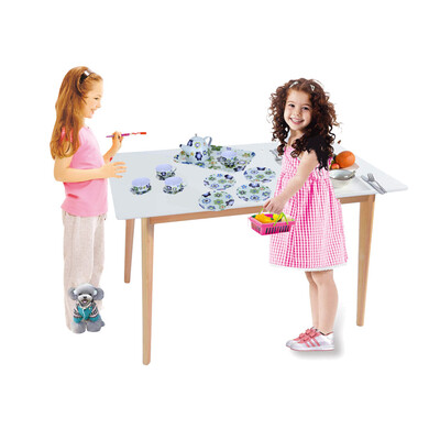 

Childrens Pretend Toy Deluxe Afternoon Tinplate Tea Set & Tea Tray-Green Flower