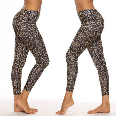 

Tailored Women Leopard Cheetah Print Pocket High Waist Casual Yoga pants Tights