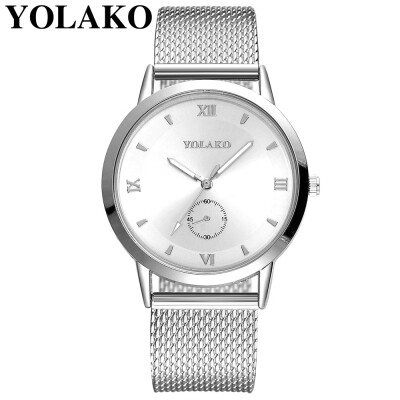 

Geneva Foreign Trade Ladies Watch Net with Watch Fashion Roman Digital Ultra-thin Mesh Casual Quartz Watch Relogio Feminino