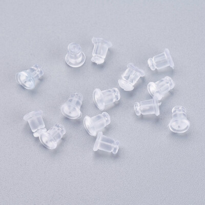 

Silicone Ear Nuts Earring Back Clear 6x5mm Hole 07mm about 500pcsbag