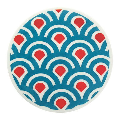 

Toponeto Simple Printed Pattern Silicone Coaster Teacup Mat Insulation Placemat