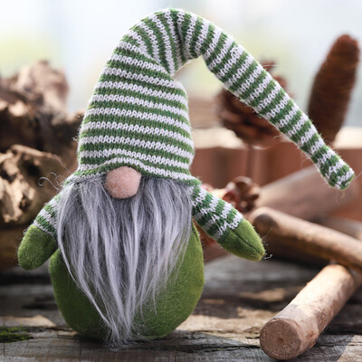 

Tailored Striped Cap No Face Doll Little Figurine Decoration Nordic Land Old Man Doll