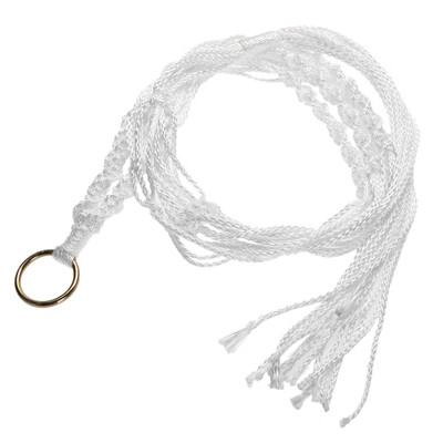 

White Plant Hangering Basket Flowerpot Net Holder Gardenpot Lifting Rope