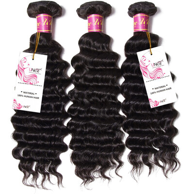 

UNice Hair Extensions Braizlian Deep Curly Wave Virgin Human Hair 300g