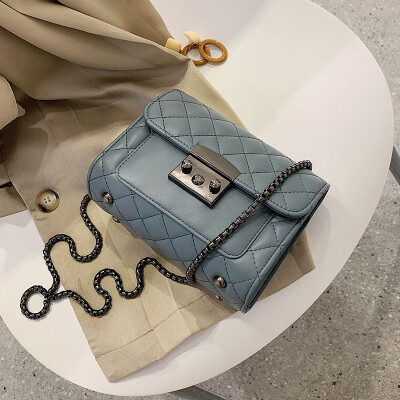 

Advanced sense small bag handbag 2019 new foreign air shoulder Messenger bag chic fashion wild rhombic chain bag