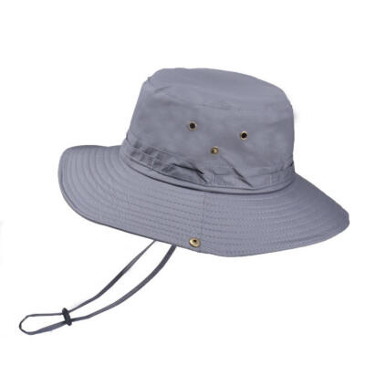 

Summer Outdoor Fishing Sun Protection Wide Brim Bucket Hat Foldable Boonie Cap