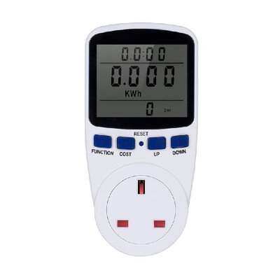 

LCD Display Electricity Usage Power Meter Socket Energy Watt Volt Amps Wattage KWH Consumption Analyzer Monitor Outlet--with Backl