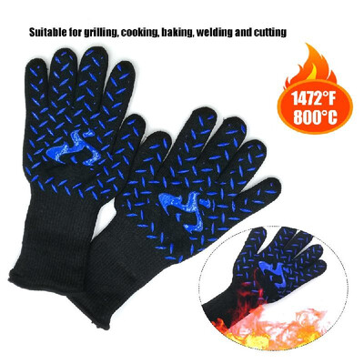 

Kitchen Gloves BBQ Heated Heat-resistant Multi-purpose Cooking Gloves Suitable for Grilling Cooking Baking Welding&Cutting