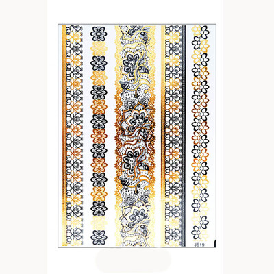 

〖Follure〗Glittery Metalic Tattoo Sticker Fluorescent Waterproof Gold Silver Tattoo