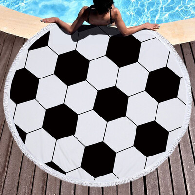 

Gobestart 1 PC Round Beach Pool Home Shower Towel Blanket Table Cloth Yoga Mat