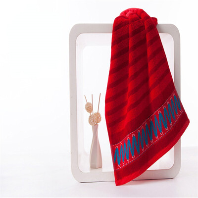 

100 Cotton Simple Line Design Towel Super Absorbent Towels Convenient Durable 34x70cm