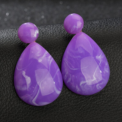 

Fashion Resin Water Drop Dangle Statement Drop Earrings Jewelry Charm Simple Pendant Long Earrings For Women Free Shipping