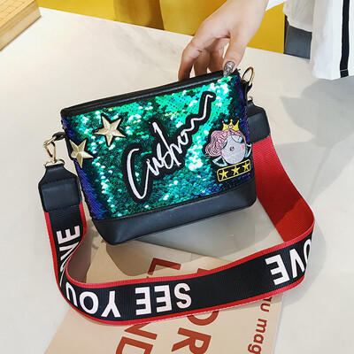 

Tailored Womens Fashion Multicolor Star Bag Square Package Chain Messenger Bag