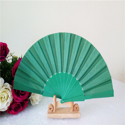 

Siaonvr Pattern Folding Dance Wedding Party Lace Silk Folding Hand Held Solid Color Fan