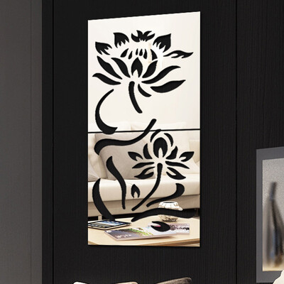 

〖Follure〗3D Diy Flower Shape Acrylic Wall Sticker Modern Stickers Decoration