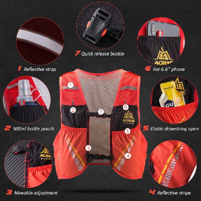 

Outdoor Mesh Hydriton Vest Breathable Running Vest Cycling Marathon Climbing Rucksack Bag Gift Emergency Blanket