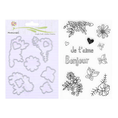 

Butterfly Flower Cutting Die Seal DIY Scrapbooking Album Embossing Stencils