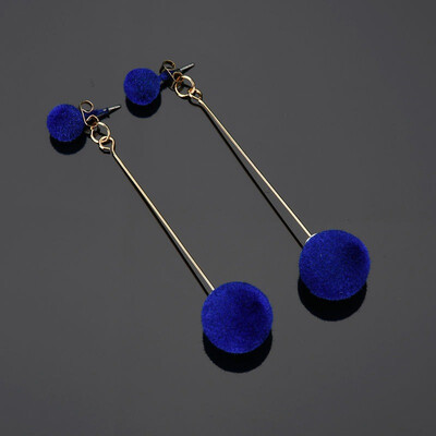 

Hot Princess Womens Girls Hair Balls Drop Earrings Ladies Fashion Earring