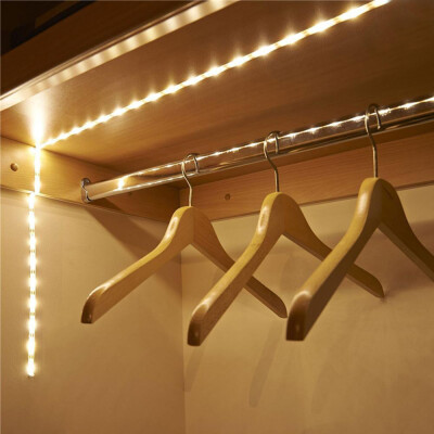 

〖Follure〗Battery Operated 1M LED Strip Light Wireless PIR Motion Sensor Wardrobe Cabinet