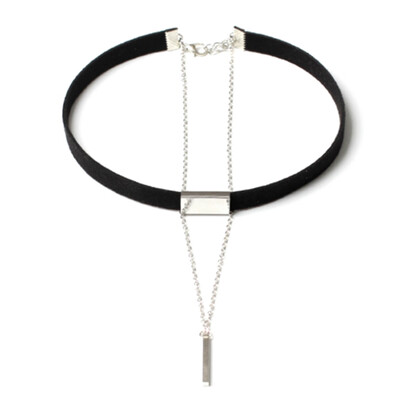 

Fashion Women Velvet Choker Necklace Gold Plated Chain Pendant Necklace Jewelry