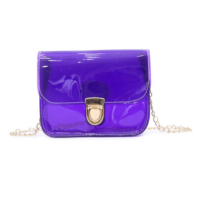 

Tailored Womens Fashion Transparent Shoulder Bag Jelly Messenger Bag Solid Color Handbag