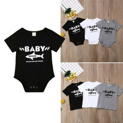 

US Stock Short Sleeve Romper Bodysuit Jumpsuit T-shirt Clothes Set Baby Kids Boy