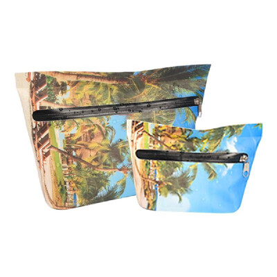 

Womens Large Makeup Bag Small Cosmetic Pouch Set Zipper Toiletry Organizer for Traveling Beach Swimming