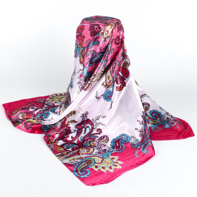 

Korean version of the silk scarf large square scarf satin scarf chain large square factory outlet