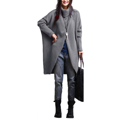 

〖Follure〗Womens Fashion Turtleneck Asymmetric Hem Long Sleeve Sweater
