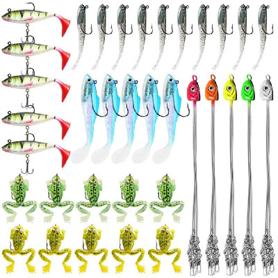 

79pcs Fishing Tackle Set Artificial Soft Shrimp Lures Baits Hooks Umbrella Rigs with Tackle Box