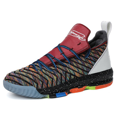

Mens shoes trend fashion couple shock absorption basketball shoes fly woven breathable sports shoes men