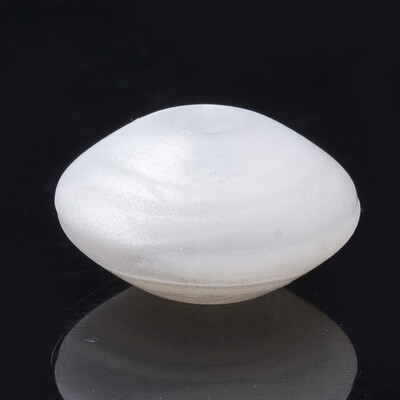 

Food Grade Environmental Silicone Beads Chewing Beads For Teethers DIY Nursing Necklaces Making Rondelle White 12x67mm Hole