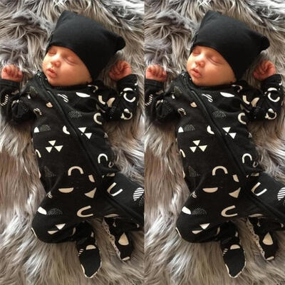 

New Toddler Kids Clothes Baby Boy Long Sleeve Zipper Warm Jumpsuit Romper Bodysuit Outfits Set 0-18M