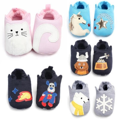 

Unisex Toddler Non-Slip Boots Socks Baby Cartoon Warm Shoes Anti-slip Slipper