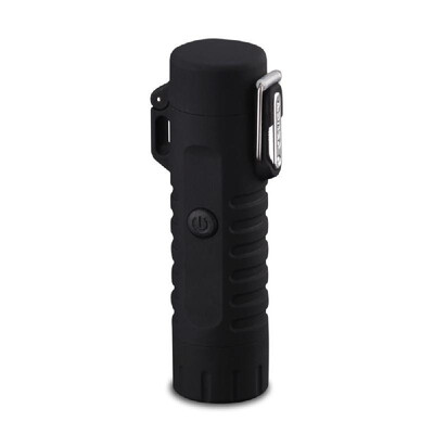 

Outdoor Camping Flashlight LED Light Multi-function USB Waterproof Double ARC Charging Lighter Portable Self-defensive Lighting