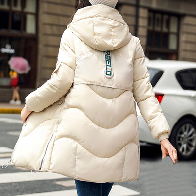 

Toponeto Women Fashion Loose Outerwear Long Cotton-padded Jackets Pocket Hooded Coats