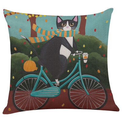 

〖Follure〗Cute Cat Sofa Bed Home Decoration Festival Pillow Case Cushion Cover