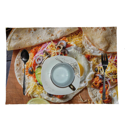 

Toponeto Creative Mexican Burrito Placemat Home Kitchen Restaurant Bar Placemat