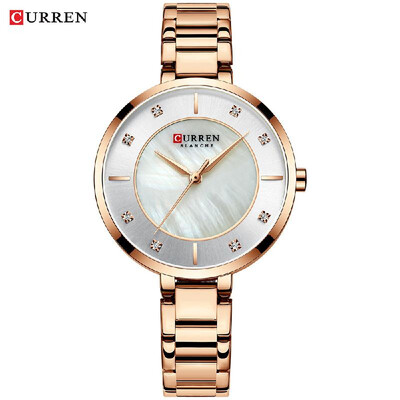 

CURREN 9051 Woman Quartz Watch Chronograph Fashion Casual Stainless Steel Band Female Wristwatch