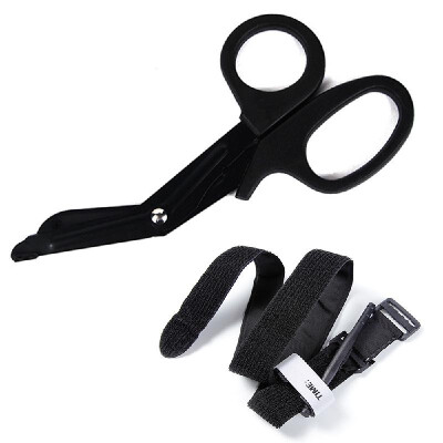 

Outdoor Portable One-Handed Tourniquet Strap Trauma Shears Scissors Military Tactical Emergency First Aid Kit