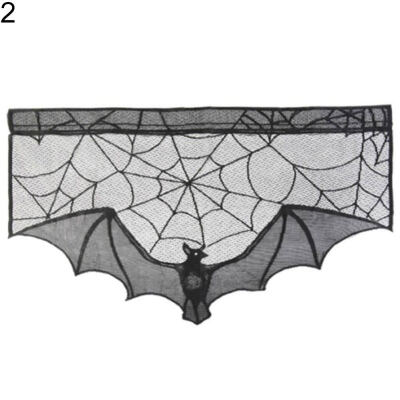 

Spider Web Bat Haunted House Home Bar Club Halloween Door Curtain Decor Props