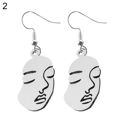 

Creative Women Hollow Out Face Dangle Hook Earrings Statement Party Jewelry Gift