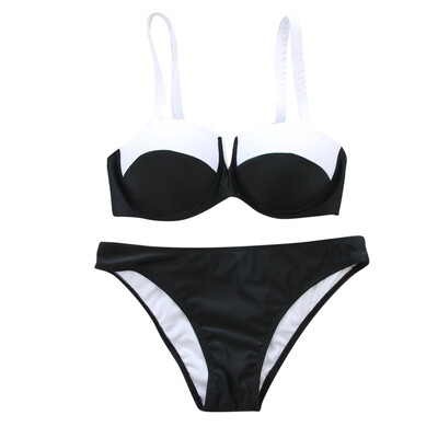 

Saidsome Sexy Women Leopard Block Color Print Bikini Bathing Suit Swimsuit Women Swimwear