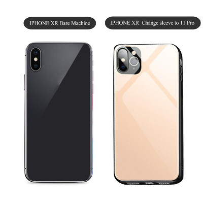 

Glass Case for i-phone XR Second Change for i-Phone 11 Pro Shockproof Glass Back Cover