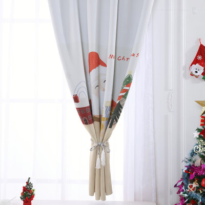 

〖Follure〗Christmas Curtain Tulle Window Treatment Voile Drape Valance 1 Panel Fabric