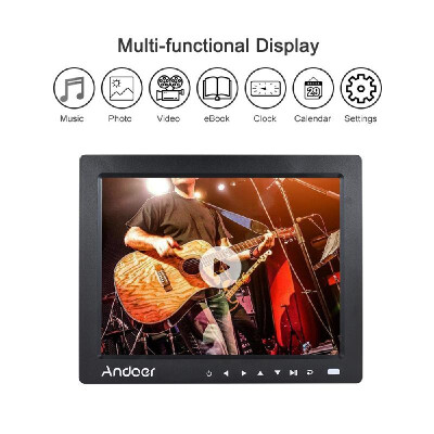 

Andoer 10" HD Digital Photo Frame Desktop Album Display Image 1080P MP4 Video MP3 Audio TXT eBook Clock Calendar Support Auto Play