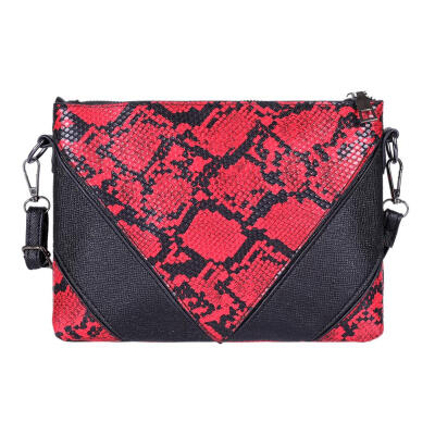 

Hit Color Snake Print Shoulder Handbags Women PU Leather Crossbody Bags